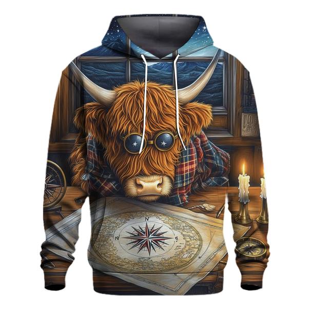 Highland Cow Star Map Study hoodie styles