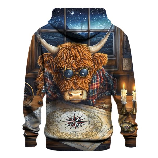 Highland Cow Star Map Study hoodie styles