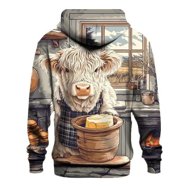 Highland Cow Butter Churn Kitchen pullover hoodies
