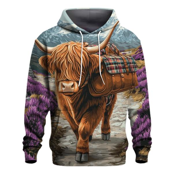 Mountain Pass Mail Carrier Highland Cow hoodies fashion