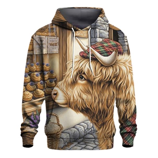 Highland Cow Thistle Bakery Window hoodie trends