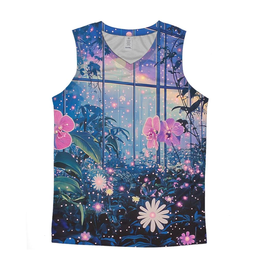 Yayoi Kusama Inspired Nebula Orchid Garden personalized athletic tanks