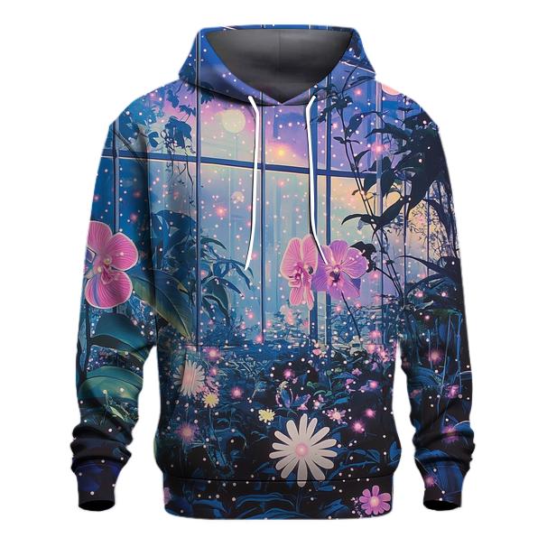 Yayoi Kusama Inspired Nebula Orchid Garden lightweight hoodies
