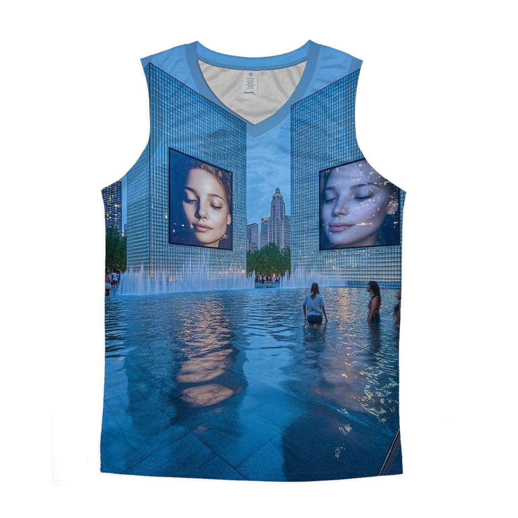 Crown Fountain - Chicago personalized athletic tanks