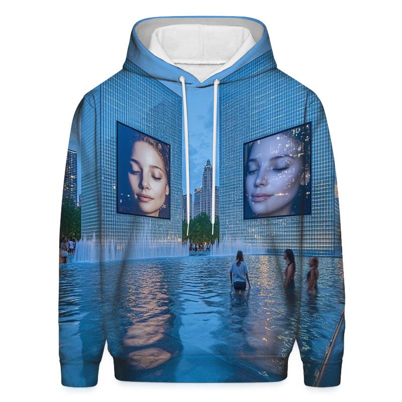 Crown Fountain - Chicago embroidered hoodies