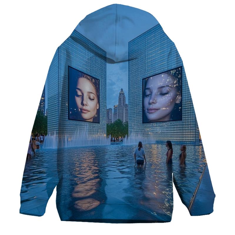 Crown Fountain - Chicago embroidered hoodies