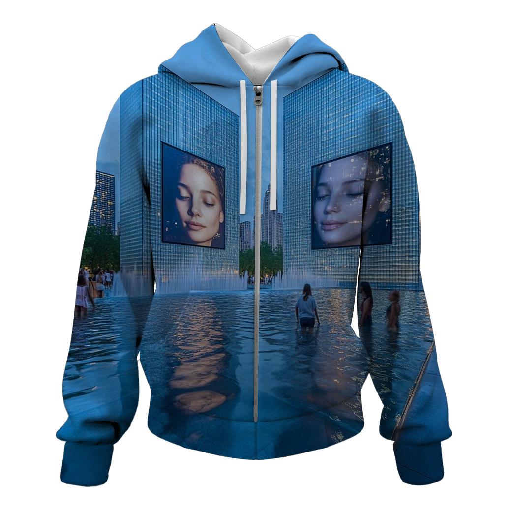 Crown Fountain - Chicago hoodie trends