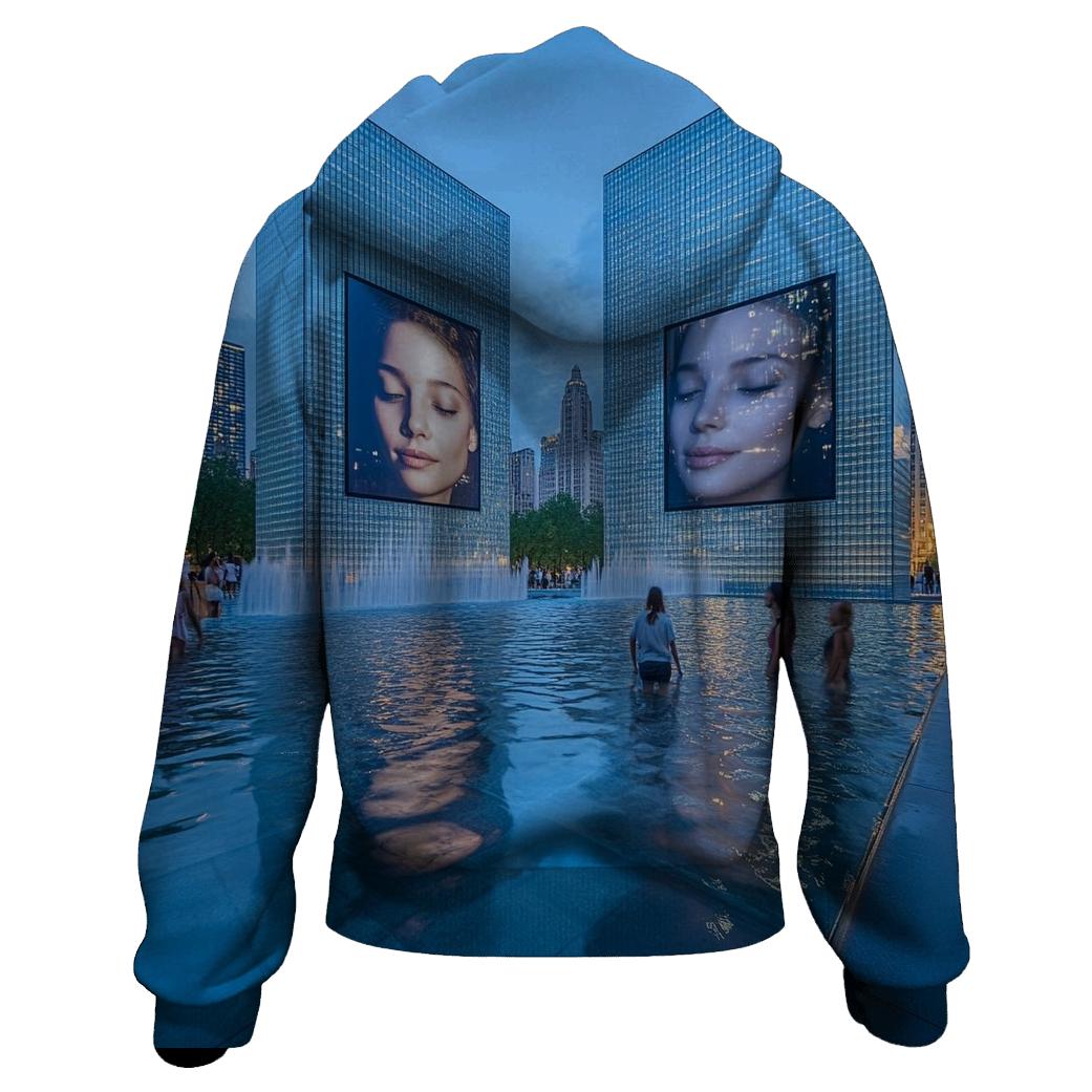 Crown Fountain - Chicago hoodie trends