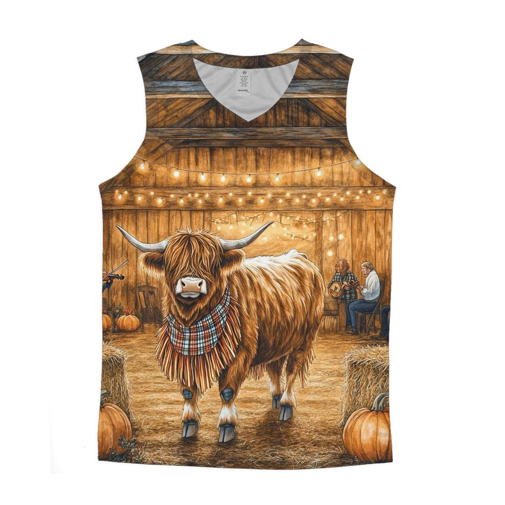 Harvest Barn Dance Highland Cow Celebration custom tank tops