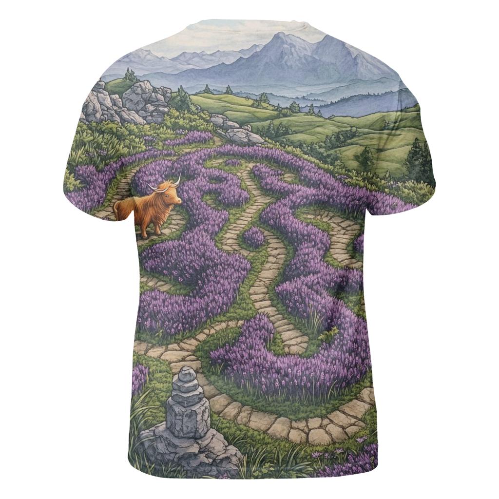Heather Maze Highland Cow Explorer trendy printed shirt styles