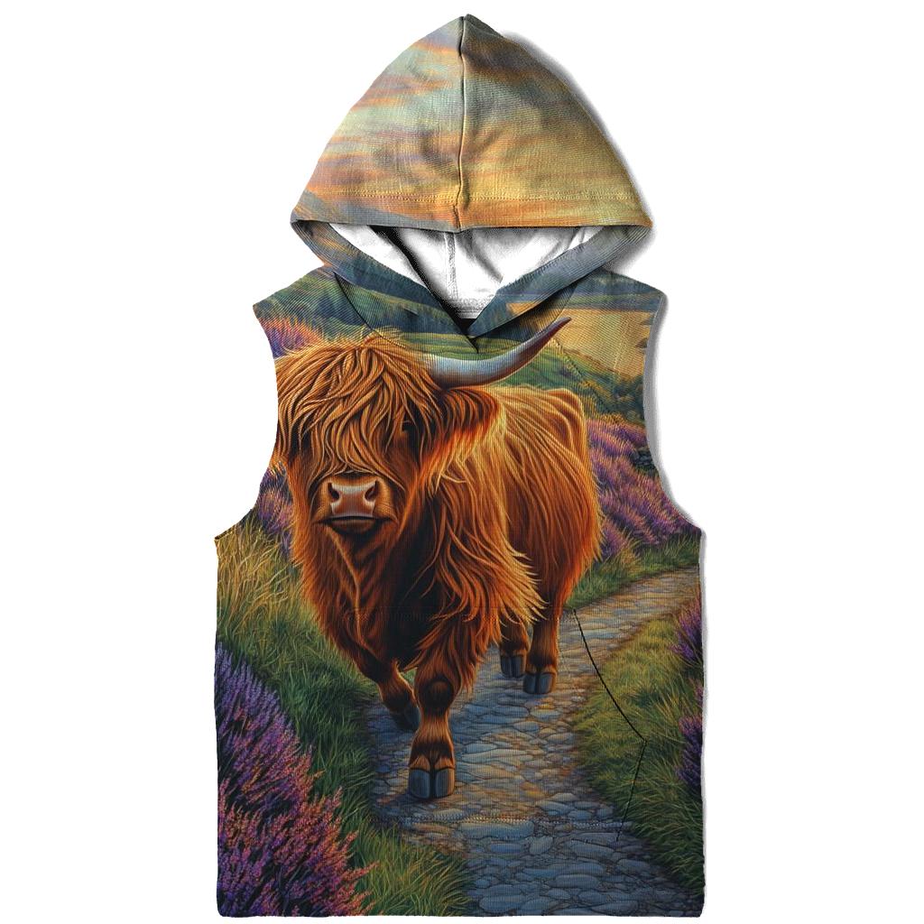 Morning Heather Path For A Highland Cow Wanderer hoodie trends