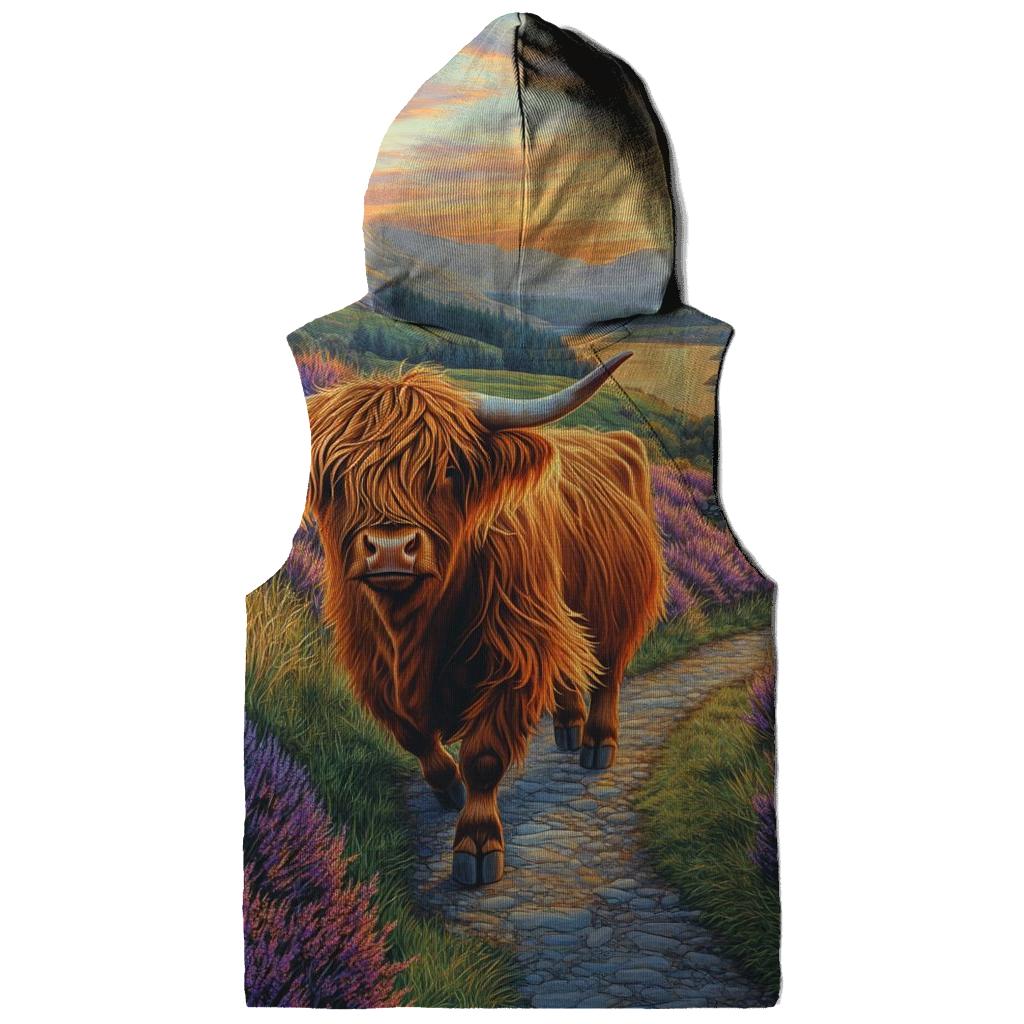 Morning Heather Path For A Highland Cow Wanderer hoodie trends