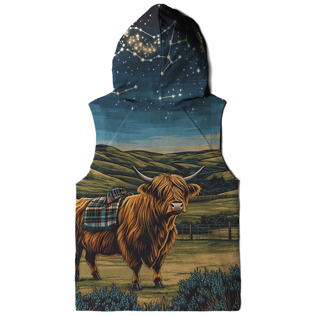 Highland Cow Constellation Over Crofters Field hoodie designs