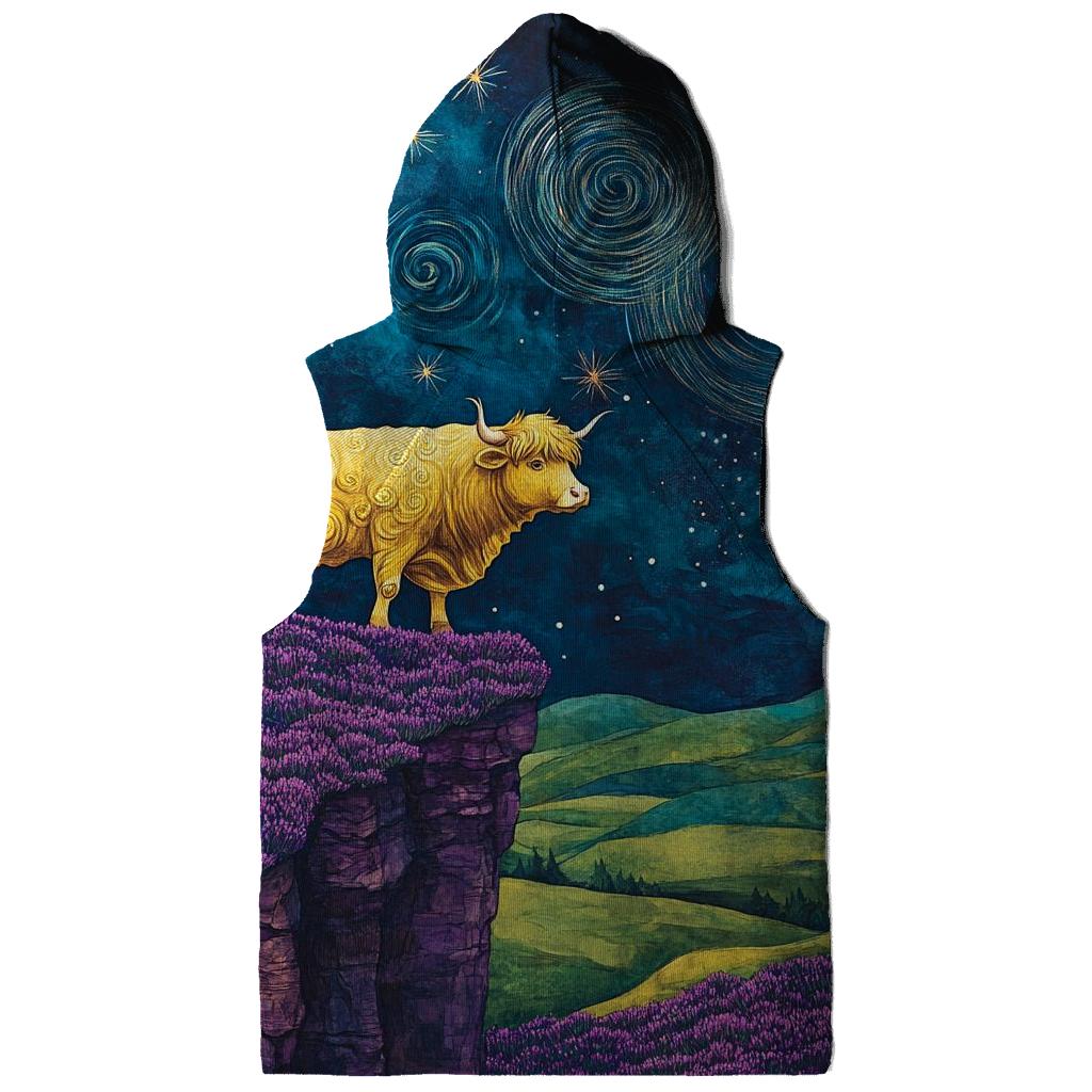Highland Cow At The Edge Of The Galaxy Glen zip-up hoodies