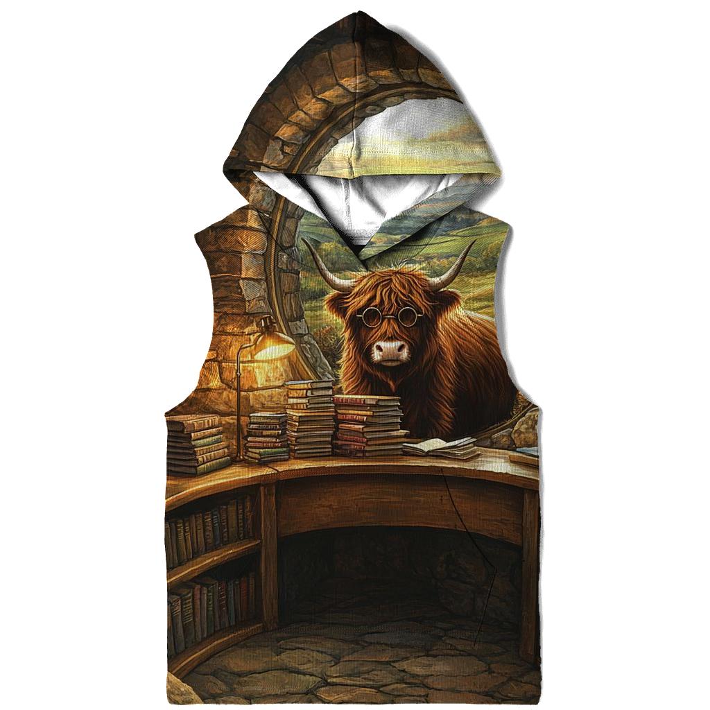 Highland Cow Librarian Of The Glen lightweight hoodies