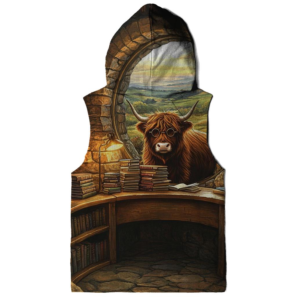 Highland Cow Librarian Of The Glen lightweight hoodies