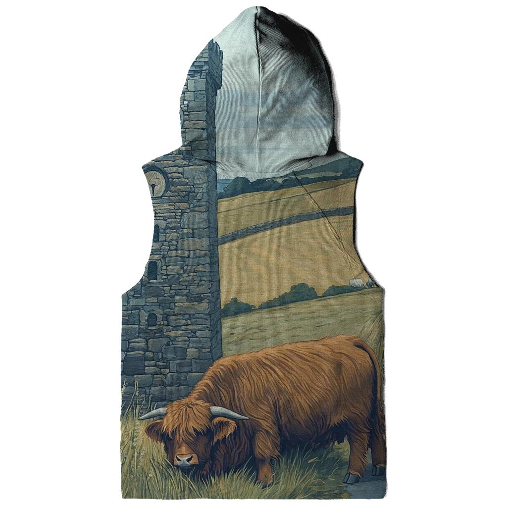 Highland Cow Timekeeper At The Standing Clock premium hoodies