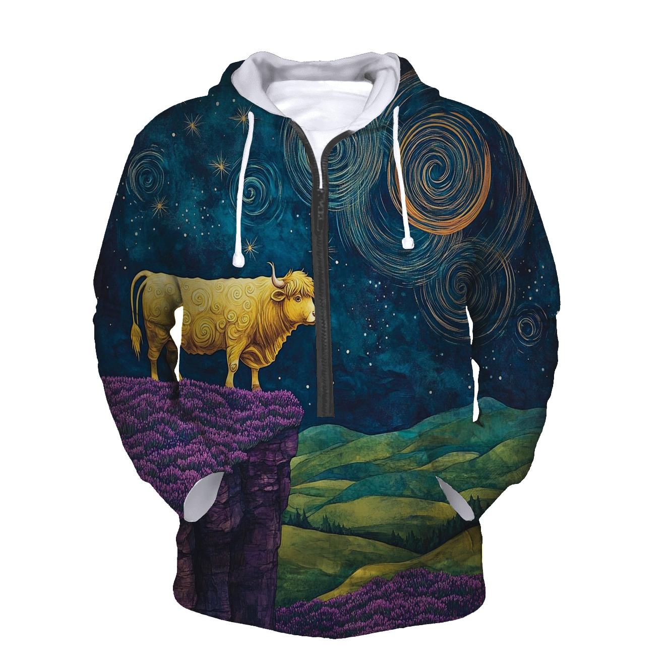 Highland Cow At The Edge Of The Galaxy Glen hoodie trends