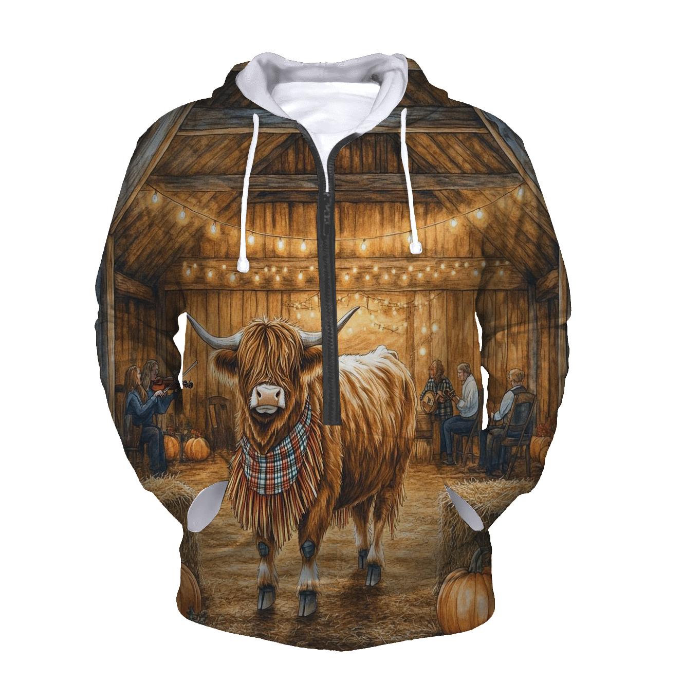 Harvest Barn Dance Highland Cow Celebration custom hoodies