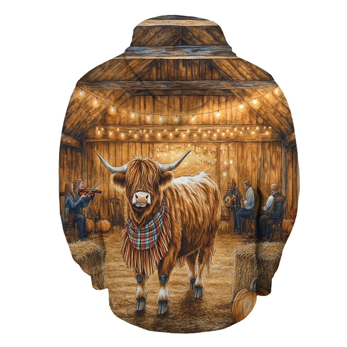 Harvest Barn Dance Highland Cow Celebration custom hoodies