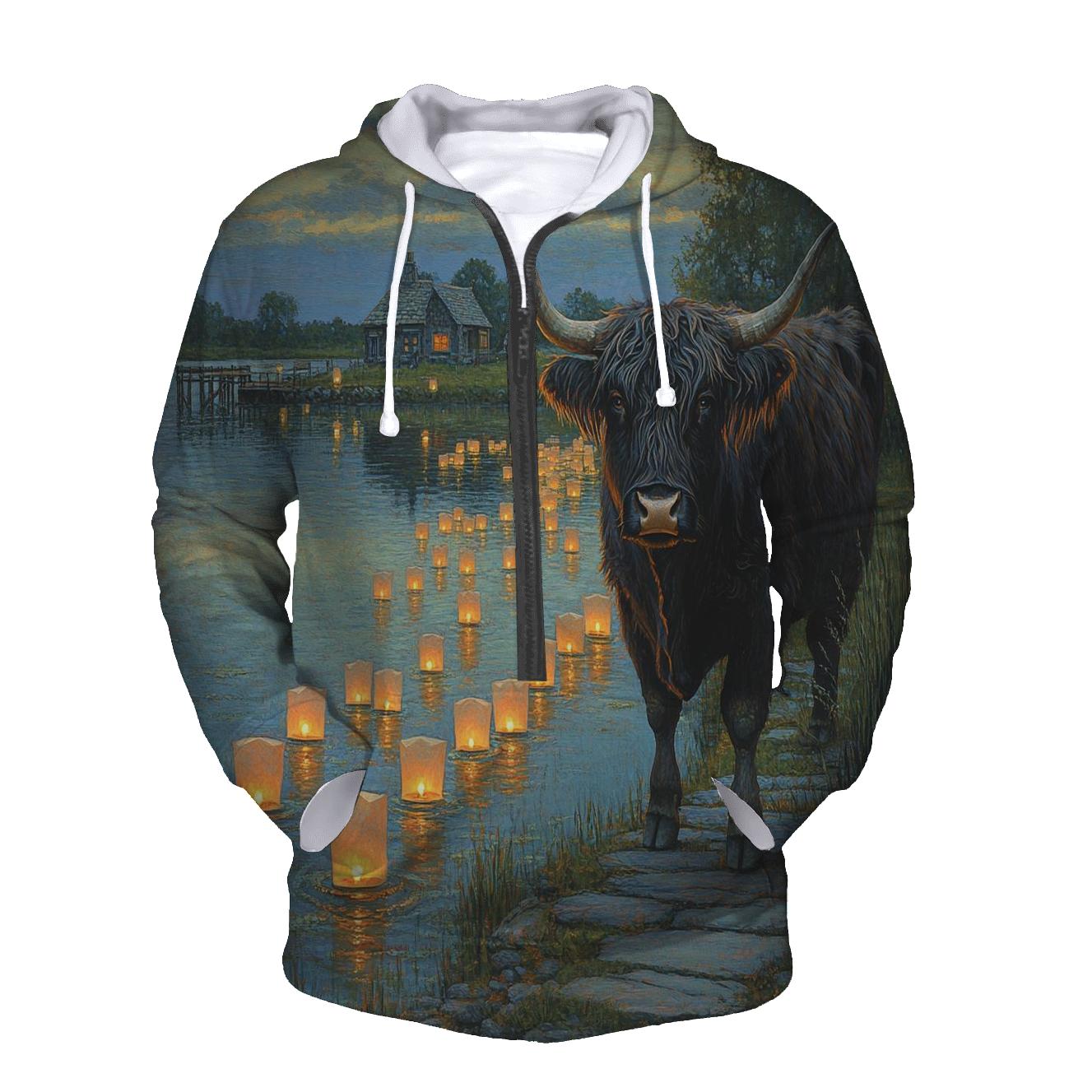 Highland Cow Keeper Of The Loch Lights hoodie trends