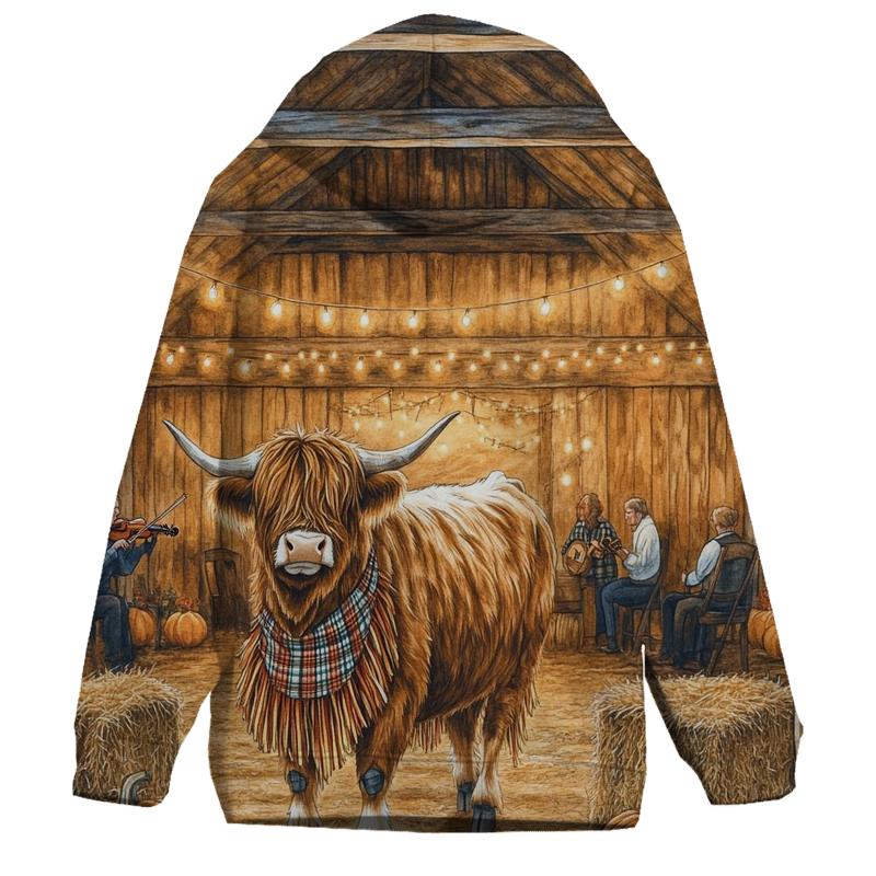 Harvest Barn Dance Highland Cow Celebration custom hoodies
