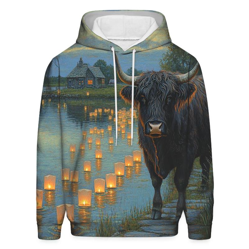 Highland Cow Keeper Of The Loch Lights custom hoodies