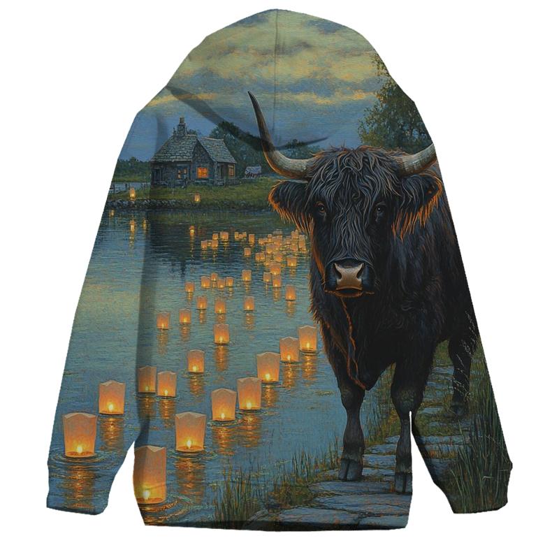 Highland Cow Keeper Of The Loch Lights custom hoodies
