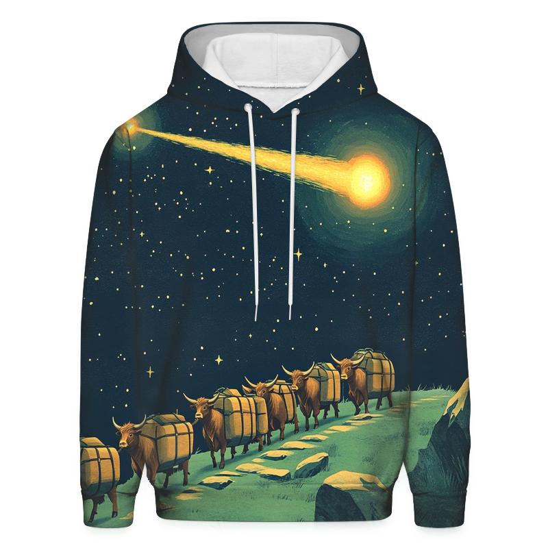 Comet Crossing With Highland Cow Caravan hoodie trends