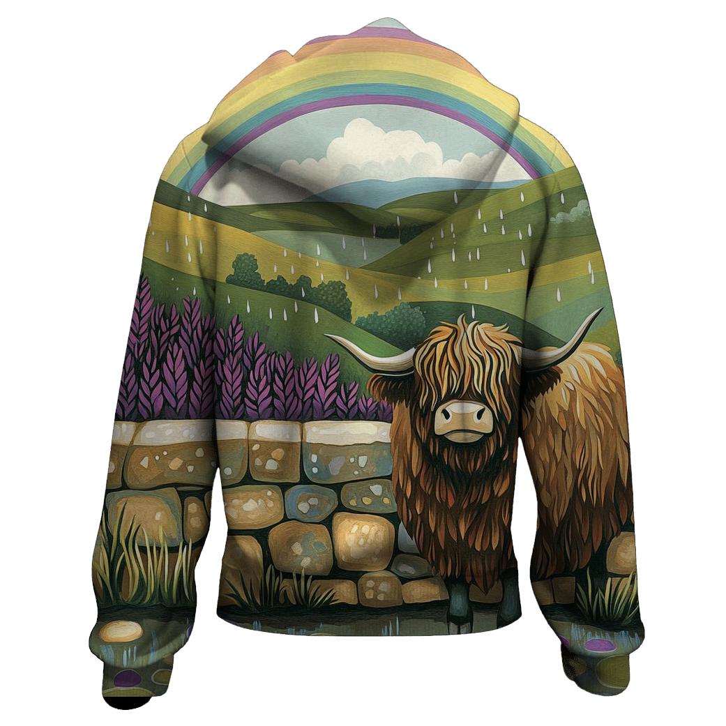 Highland Cow Rainbow After The Storm hoodie styles