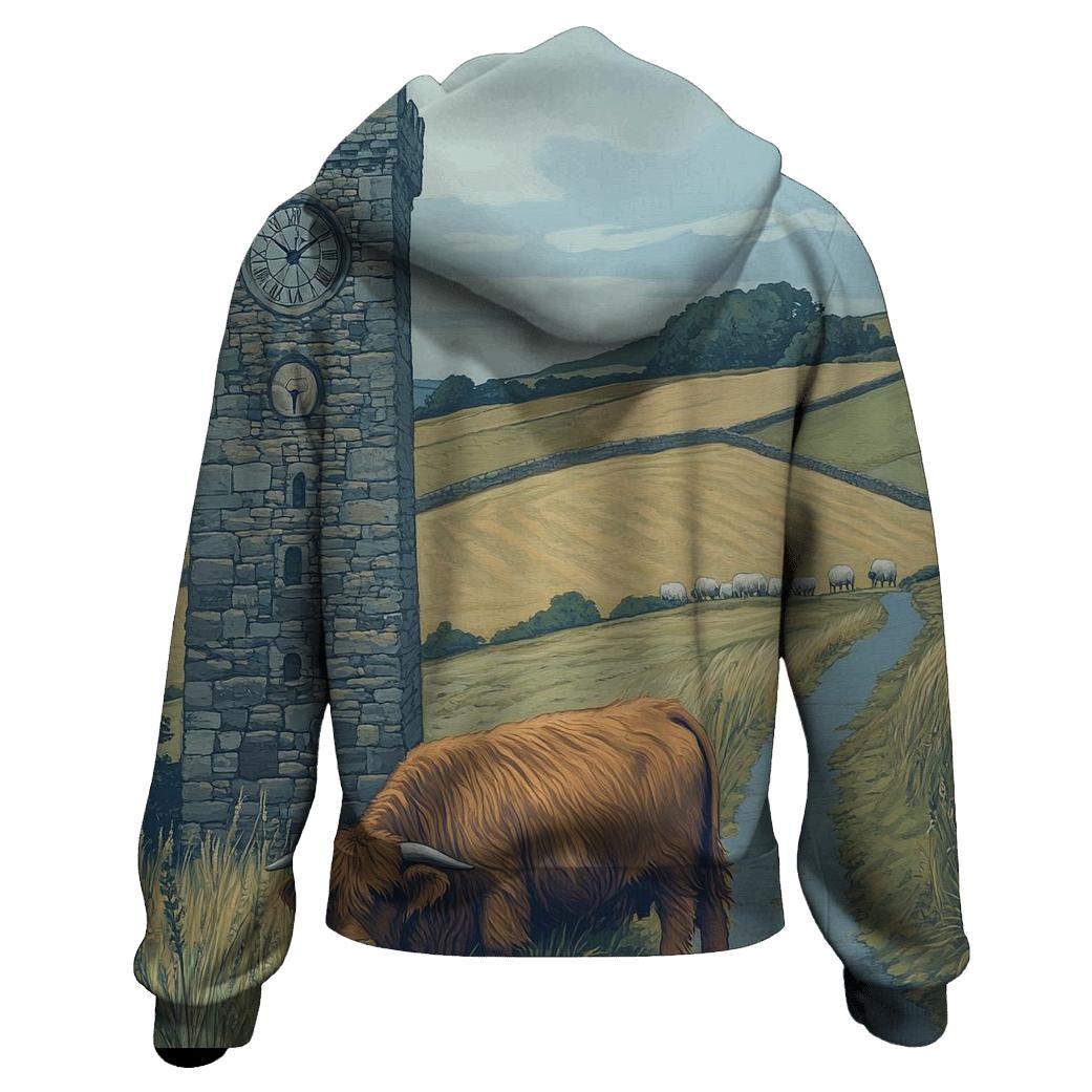 Highland Cow Timekeeper At The Standing Clock hoodie trends