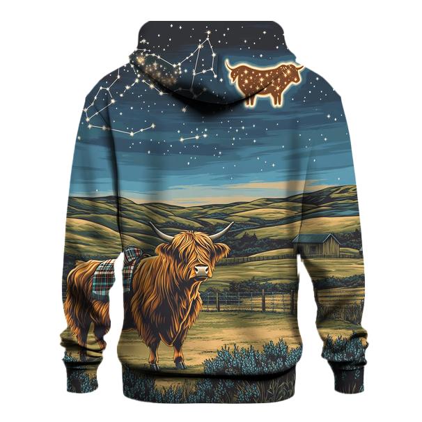 Highland Cow Constellation Over Crofters Field hoodie styles