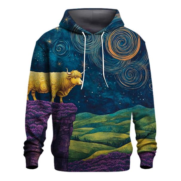 Highland Cow At The Edge Of The Galaxy Glen hoodies fashion