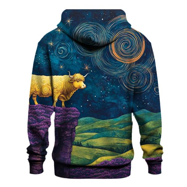 Highland Cow At The Edge Of The Galaxy Glen hoodies fashion