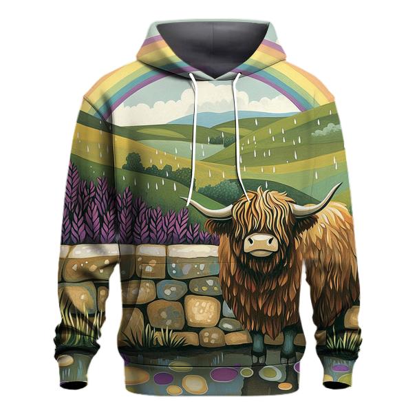 Highland Cow Rainbow After The Storm hoodie trends