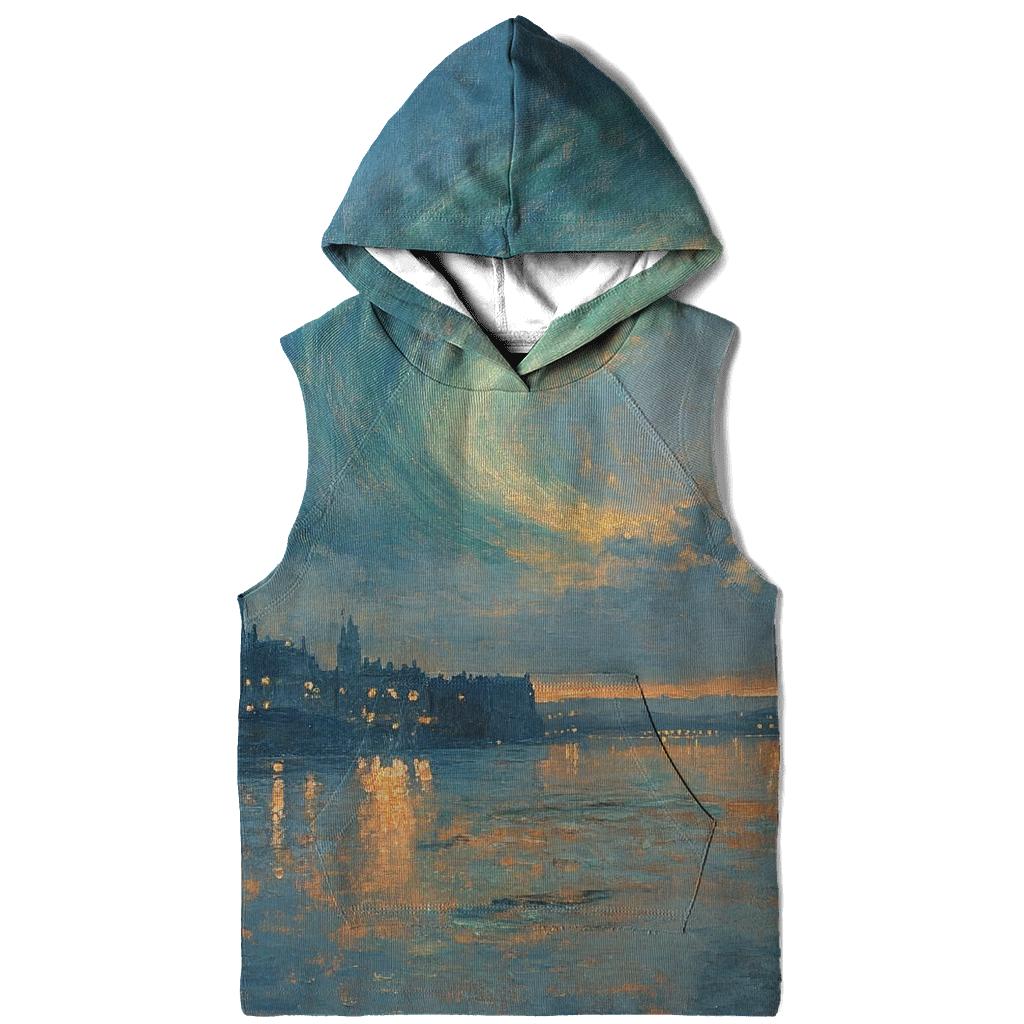 JMW Turner Inspired Aurora Citylights River custom hoodies