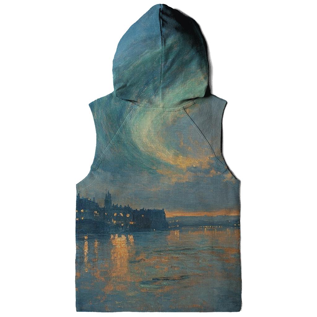 JMW Turner Inspired Aurora Citylights River custom hoodies