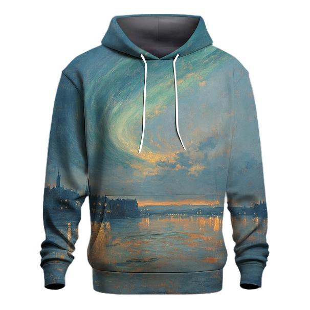 JMW Turner Inspired Aurora Citylights River hoodie designs