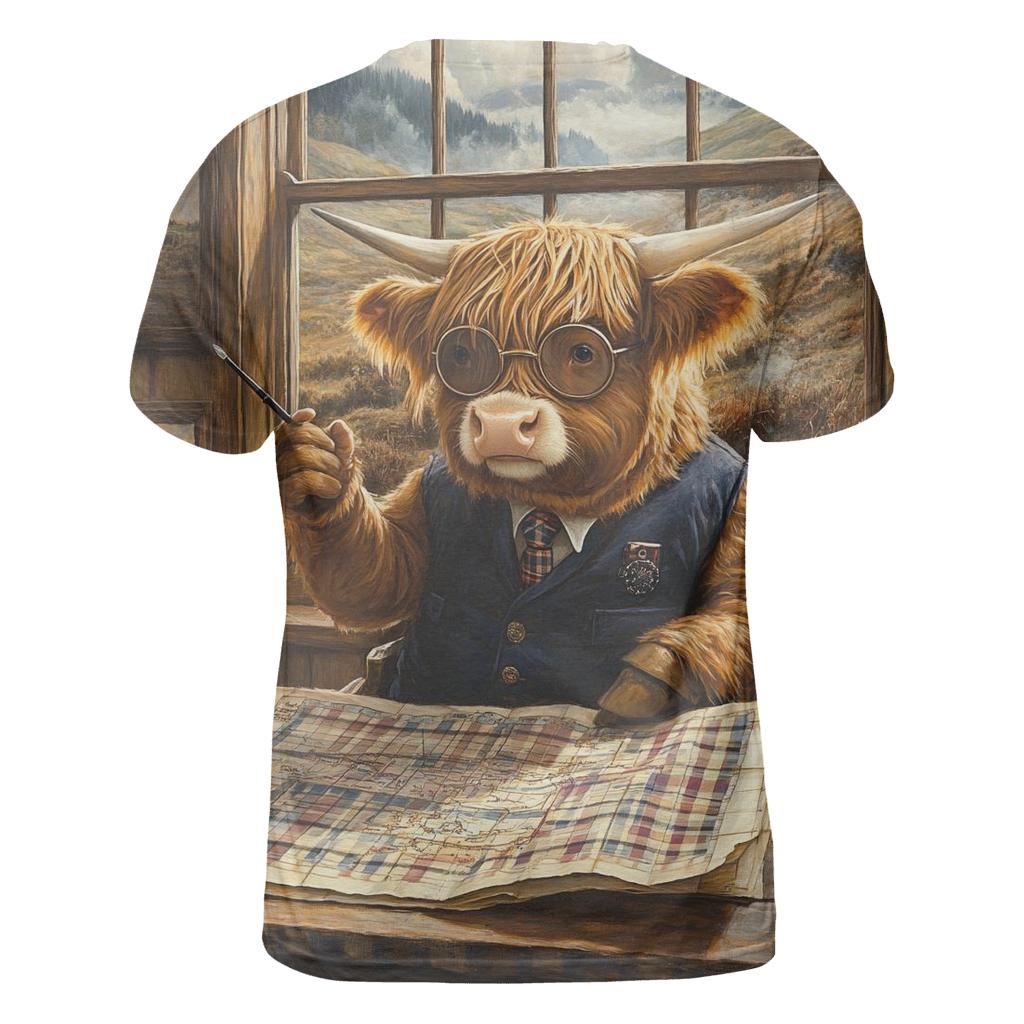 Tartan Mapmaker Highland Cow personalized full print shirts