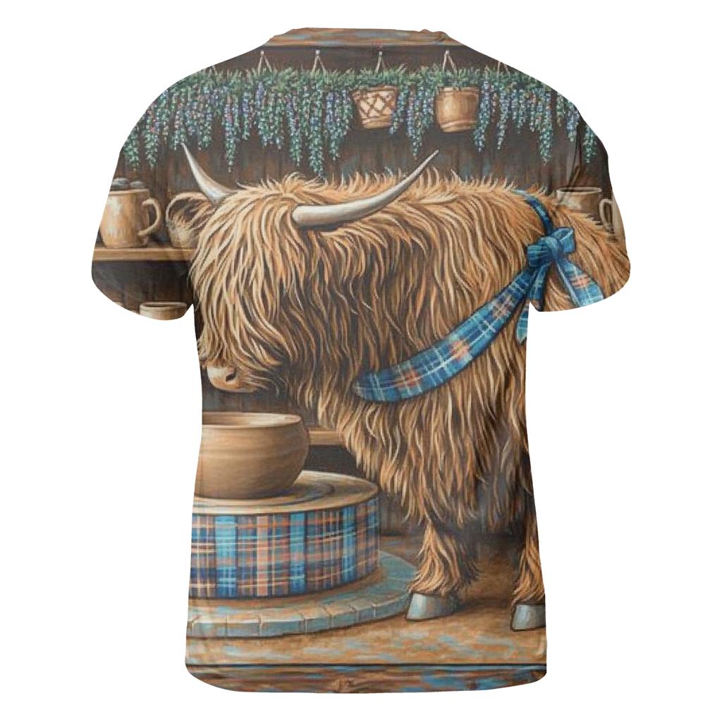 Highland Cow Pottery Studio custom all-over print shirts