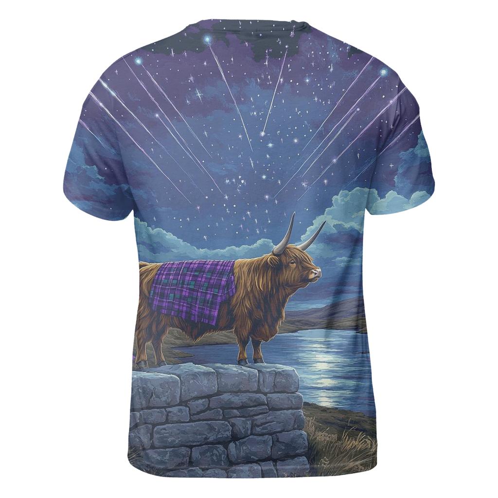 Highland Cow Stargazer On The Wall custom all-over print shirts