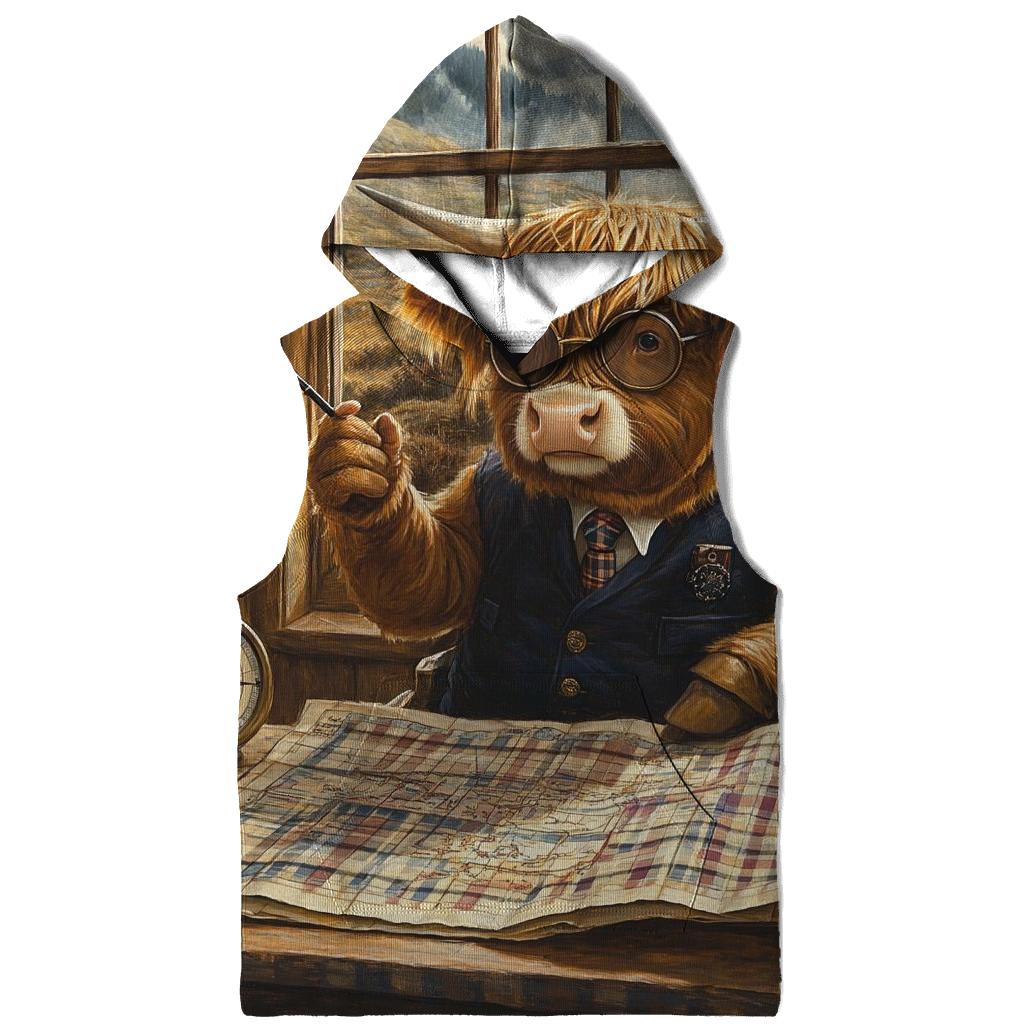 Tartan Mapmaker Highland Cow hoodie styles
