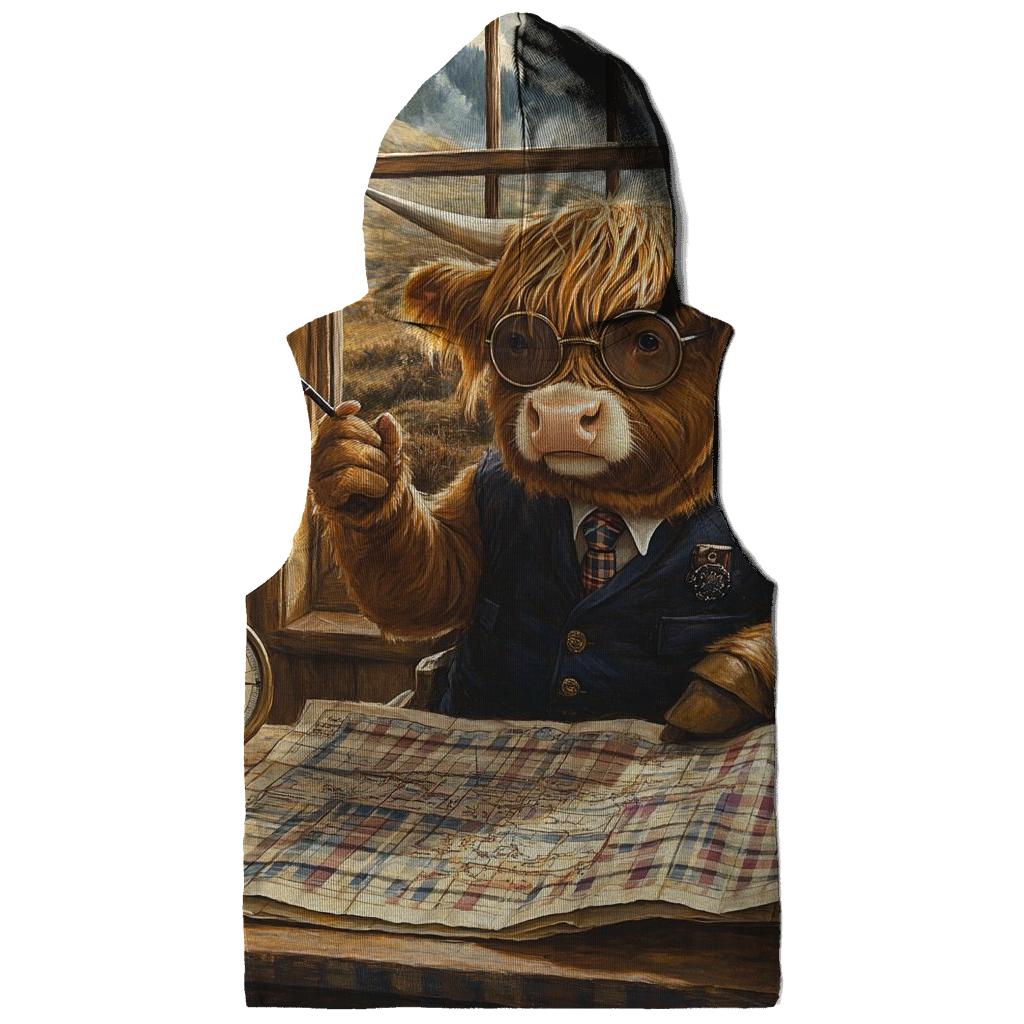 Tartan Mapmaker Highland Cow hoodie styles