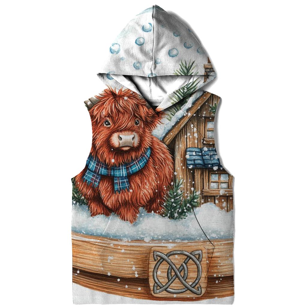 Highland Cow Snowglobe Cottage lightweight hoodies
