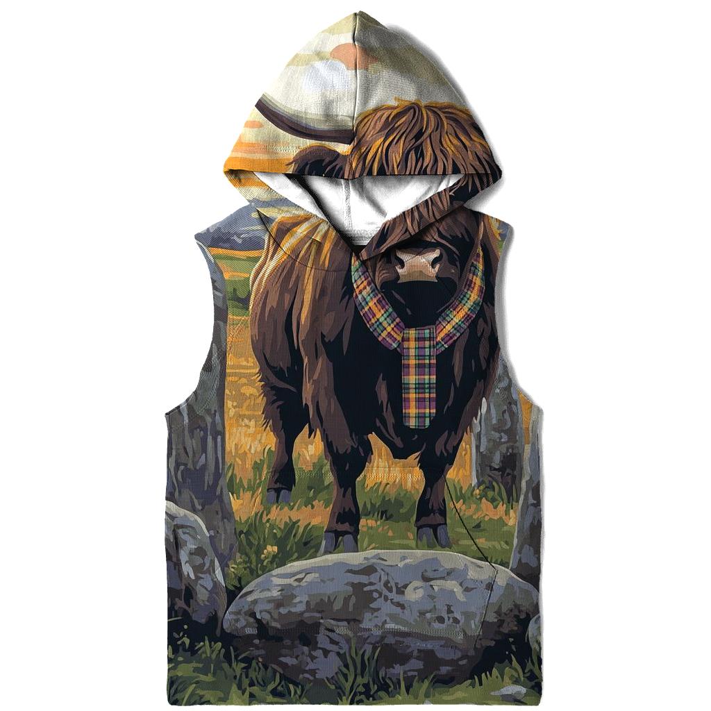 Stone Circle Highland Cow Sentinel custom hoodies