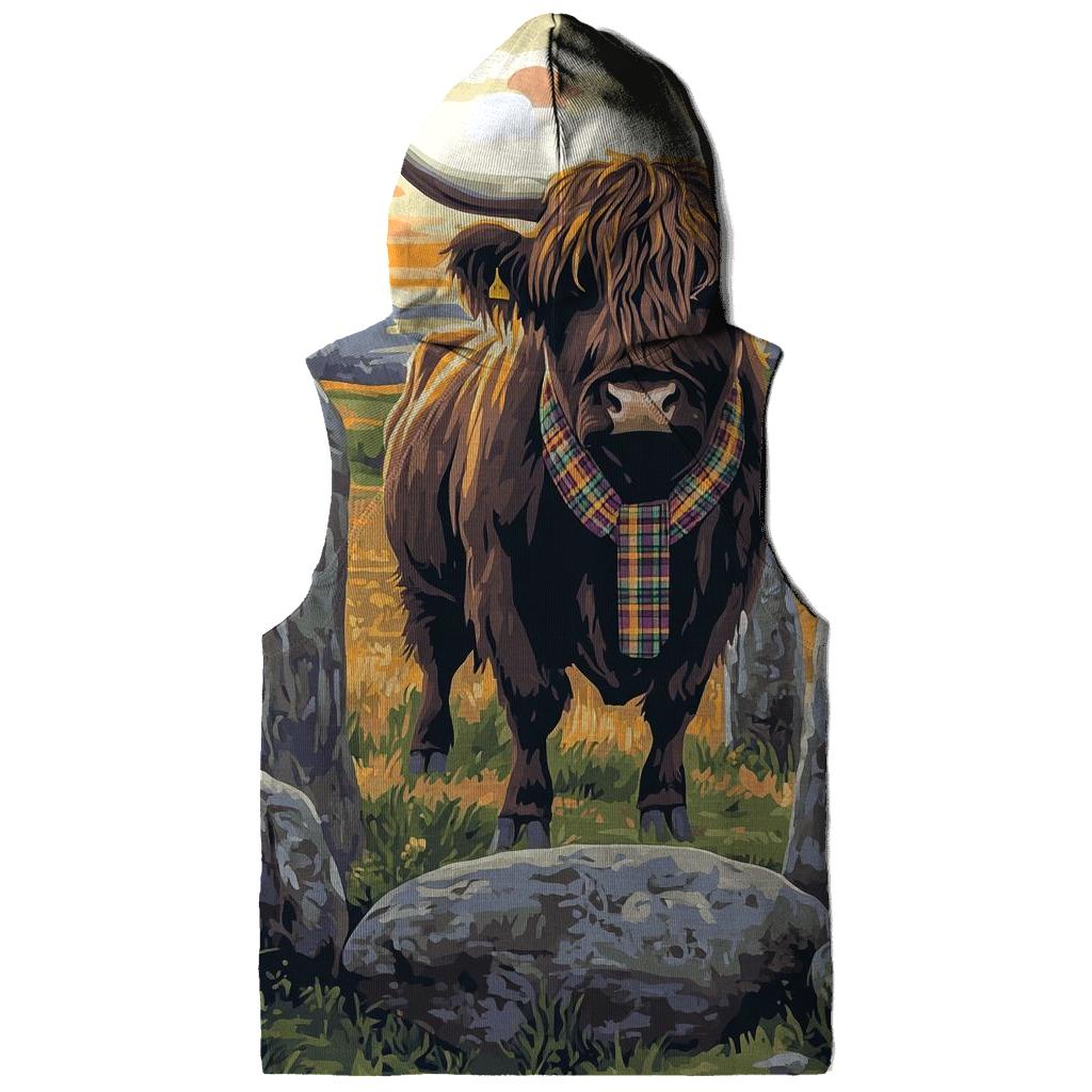 Stone Circle Highland Cow Sentinel custom hoodies