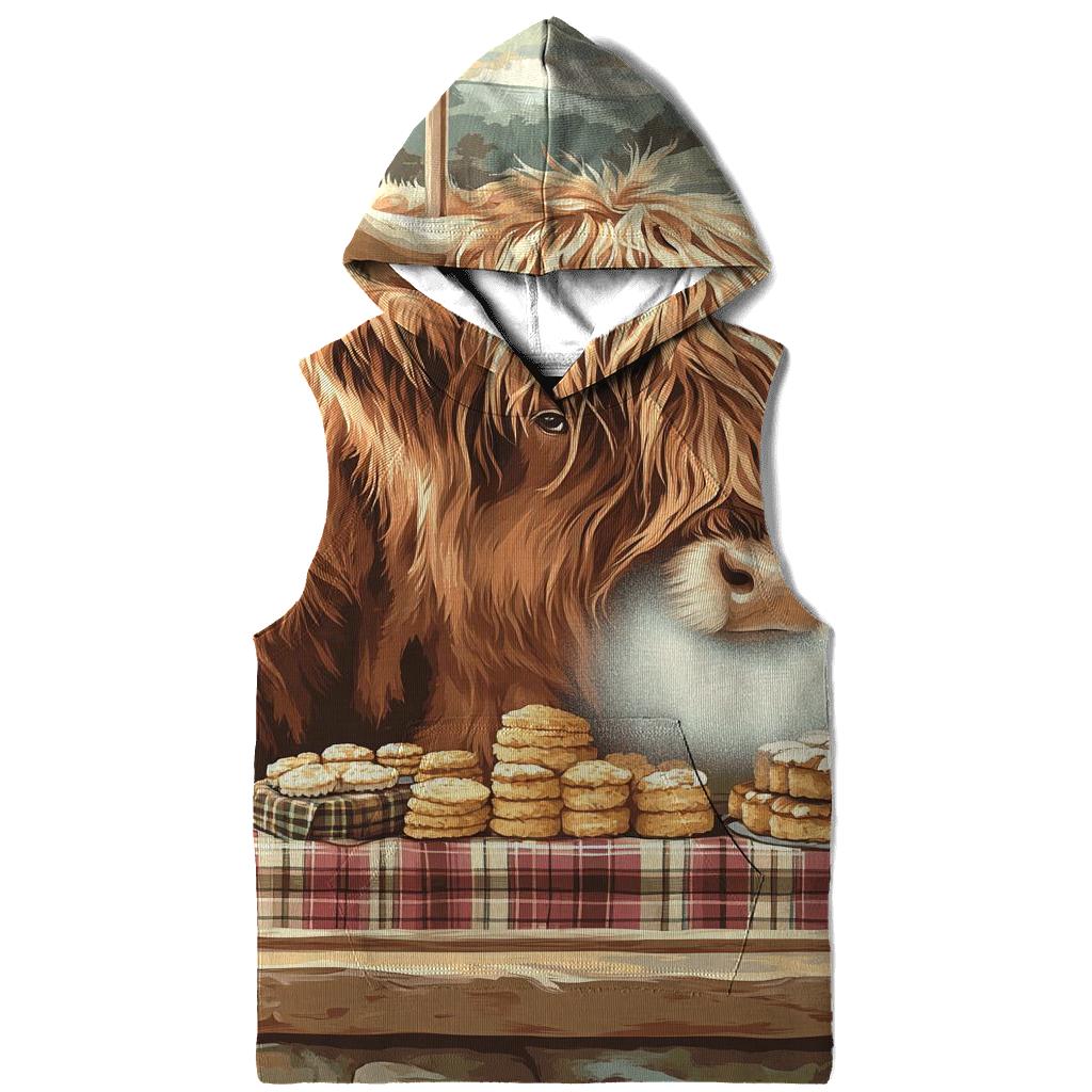 Highland Cow Bakery Window lightweight hoodies