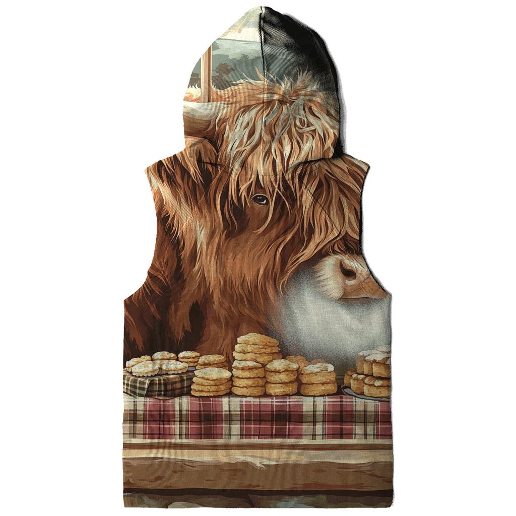 Highland Cow Bakery Window lightweight hoodies