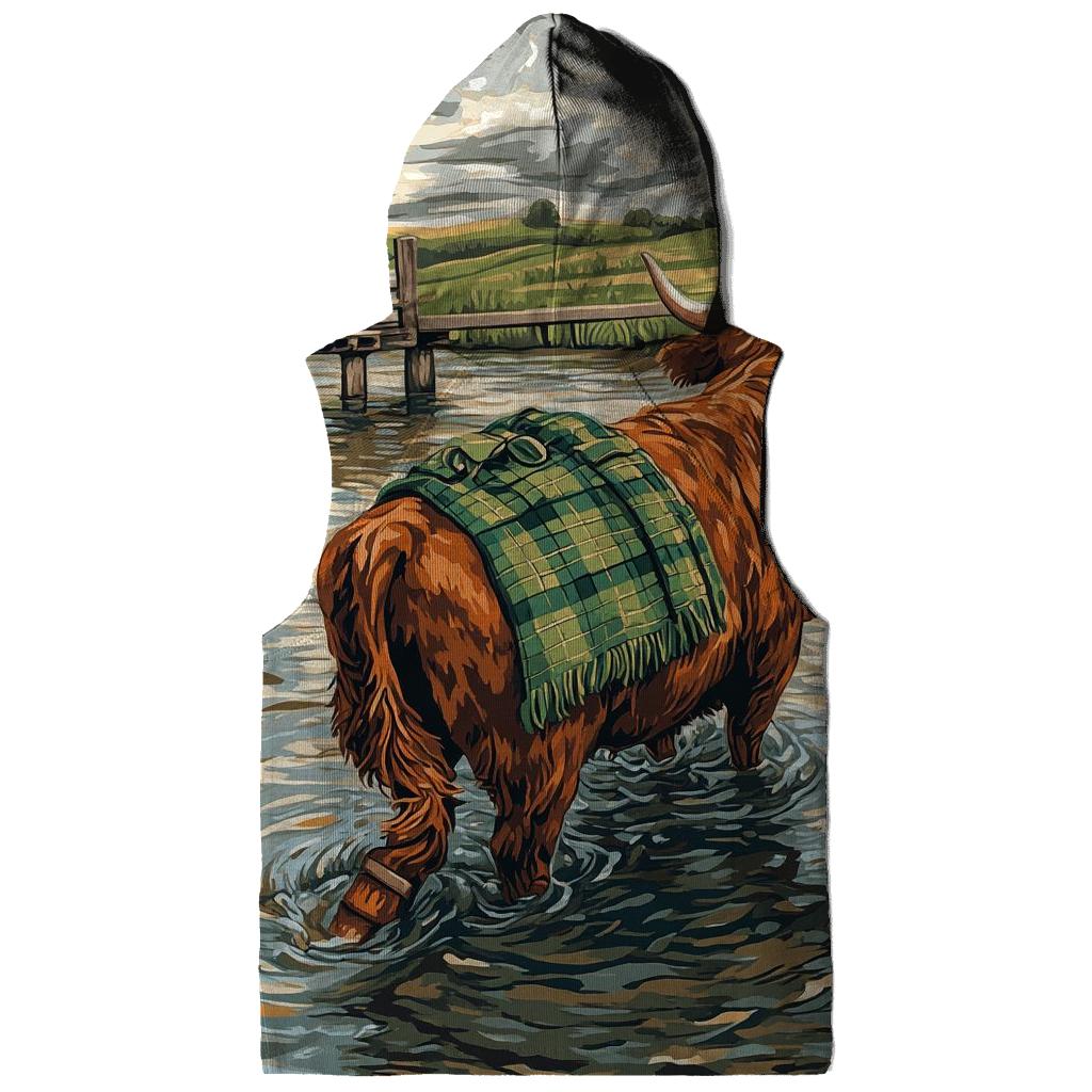 River Ford Highland Cow Guide hoodie trends