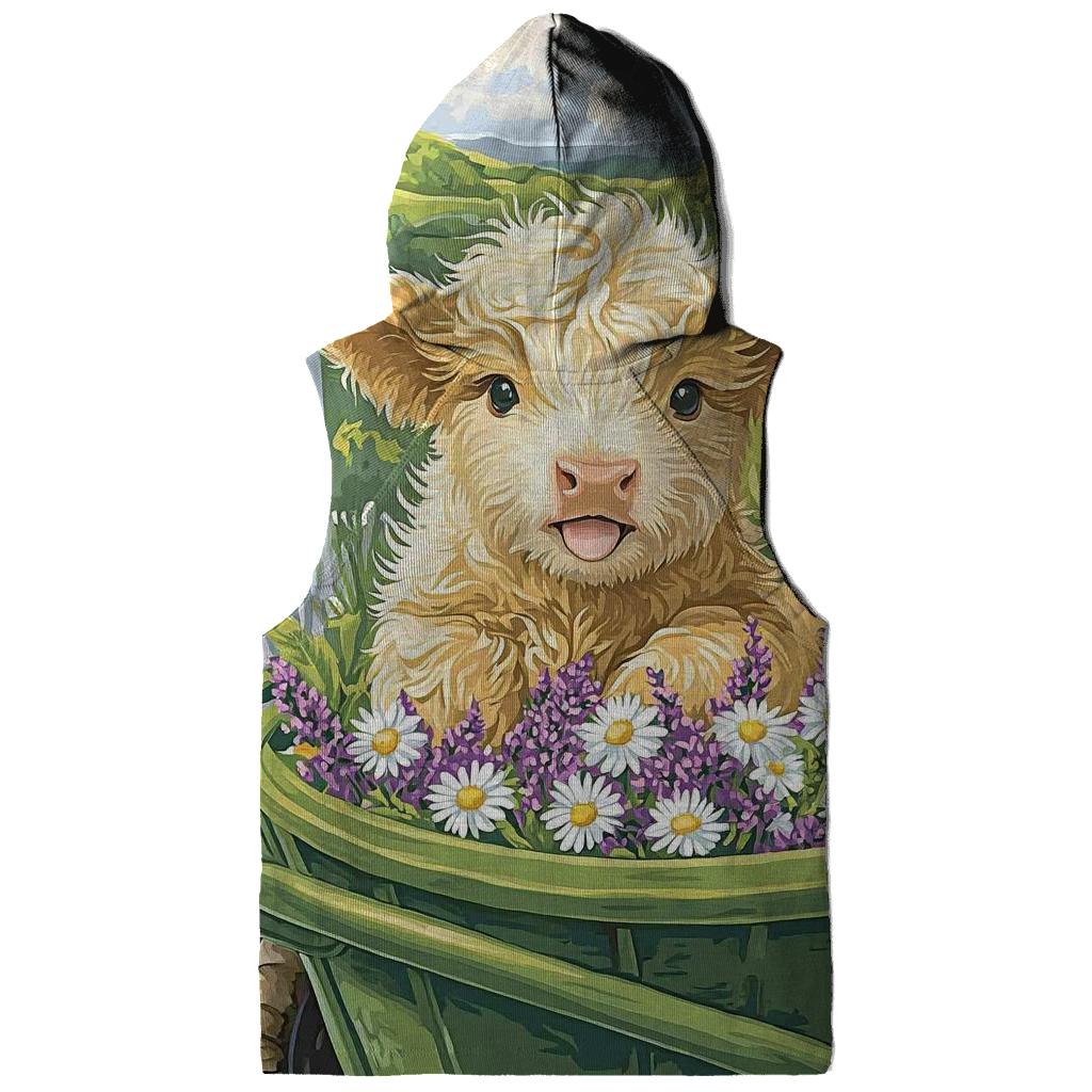 Highland Cow Garden Wheelbarrow designer hoodies